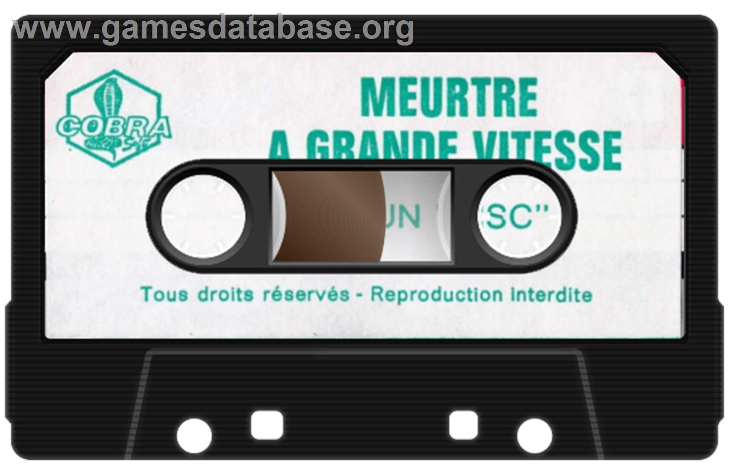 Meurtre A Grande Vitesse - Amstrad CPC - Artwork - Cartridge